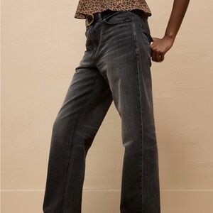 American Eagle Black Strigid Boyfriend Jean - 16 LONG